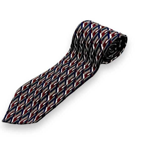 Tutto Matto Mens Silk Dress Tie Made in‎ Italy Continual Chain Pattern 58 3.75 - Picture 1 of 10